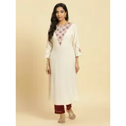 W White Embroidered Anarkali Kurta-picture-25