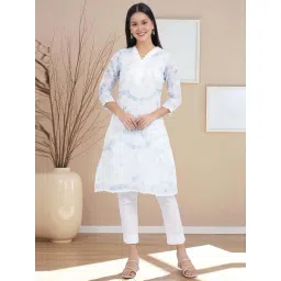 W White Printed Kurta-picture-34