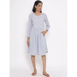 W Women Embroidered Cotton Dress-picture-36