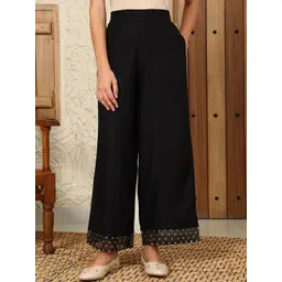 W Women Solid Casual Trousers-picture-39