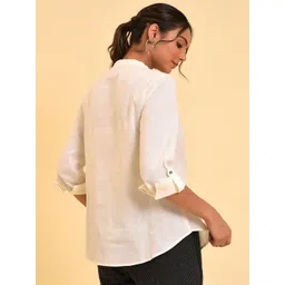 W Women Solid Cotton Top image 5