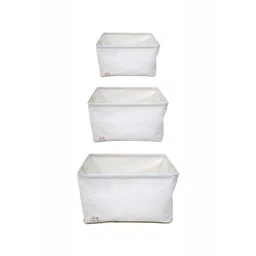 WAABI - SAABI White Set of 3 Regular Drawer Organiser Organisers-picture-20