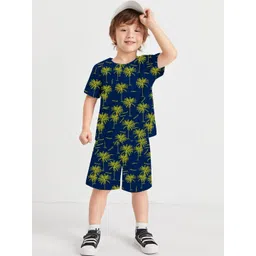 WAAMY69 Kids Navy Blue Printed Clothing Set-picture-38