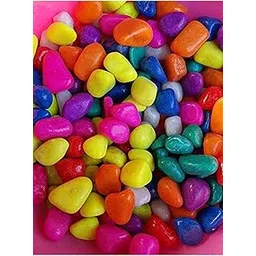 WAAOME (240 Gram Pebbles Stone) Multi Colour Stone for Decoration Garden Plants Pots Home Decor(A941)-image-35