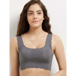 Gococi Padded Non-wired Full Cup Everyday Wear Full coverage T-Shirt Bra - Grey-image-8