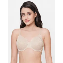 Wacoal Beige Lace Full Coverage T-Shirt Bra-picture-12