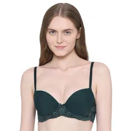 Wacoal Green Lace Work Balconette Bra-picture-12