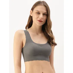 Wacoal Grey Solid Non-Wired Lightly Padded T-shirt Bra-image-1