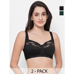 Wacoal Pack Of 2 Floral Lace Full Coverage Rapid-Dry Minimizer Bras With All Day Comfort-picture-21