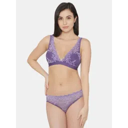 Wacoal Purple Lace Work Bralette Bra-picture-38