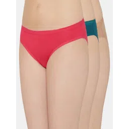 Wacoal Red & Green Cotton Bikini Panties - Pack Of 3-picture-20