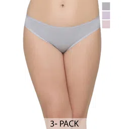 Wacoal Women Pack Of 3 Low Rise Bikini Briefs-picture-14