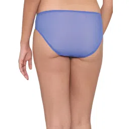 Wacoal Womens Embrace Lace Low Waist Medium Coverage Bridal Wear Bikini Panty-Blue image 2