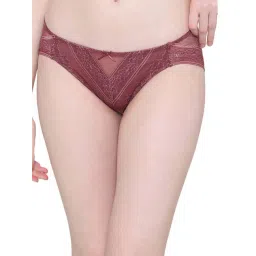 Wacoal Womens Lucy Low Waist Medium Coverage Bridal Wear Lace Bikini Panty - Purple-picture-40