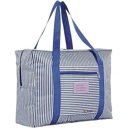 wafeeq Travel Folding Storage Luggage Bag Travelling Hand Bags Lightweight Waterproof Duffle Bag for Women (Blue)-picture-45