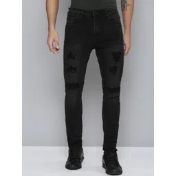 WAIMEA Men Comfort Skinny Fit Mildly Distressed Light Fade Stretchable Jeans-picture-32