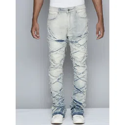 WAIMEA Men Hollywood Bootcut Highly Distressed Heavy Fade Stretchable Jeans-picture-26