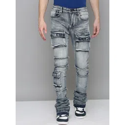 WAIMEA Men Hollywood Bootcut Highly Distressed Heavy Fade Stretchable Jeans-picture-29