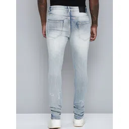 WAIMEA Men Hollywood Heavy Fade Mid-Rise Slim Fit Mildly Distressed Stretchable Jeans image 2