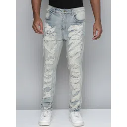 WAIMEA Men Hollywood Skinny Fit Highly Distressed Heavy Fade Stretchable Jeans-picture-33