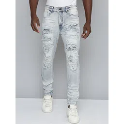 WAIMEA Men Hollywood Skinny Fit Highly Distressed Heavy Fade Stretchable Jeans-picture-29