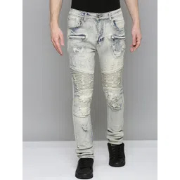 WAIMEA Men Hollywood Skinny Fit Highly Distressed Heavy Fade Stretchable Jeans-picture-15