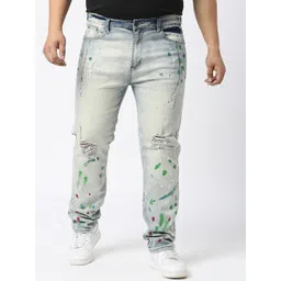 WAIMEA Men Hollywood Skinny Fit Mildly Distressed Heavy Fade Cotton Stretchable Jeans-picture-28