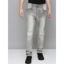WAIMEA Men Hollywood Skinny Fit Mildly Distressed Heavy Fade Stretchable Jeans-picture-36
