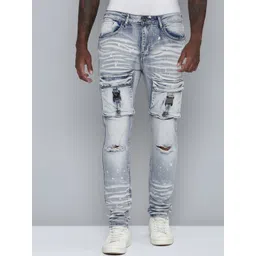 WAIMEA Men Skinny Fit Highly Distressed Heavy Fade Stretchable Jeans-picture-18