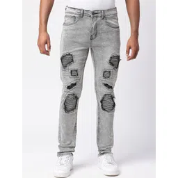 WAIMEA Men Skinny Fit Highly Distressed Heavy Fade Stretchable Jeans-picture-19