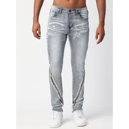 WAIMEA Men Skinny Fit Mildly Distressed Heavy Fade Acid Wash Stretchable Jeans-picture-25