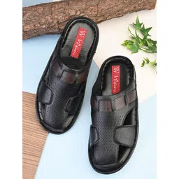 WAINERS Heritage Tread Men Textured Leather Water Repellent Upper Comfort Sandals-picture-38