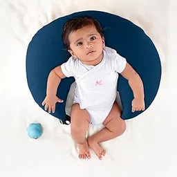 Wakefit Nursing Pillow for Breastfeeding & Baby Care | 5 in 1 Feeding Pillow with 100% Cotton Removable Cover | Super Soft & Machine Washable | Navy-picture-32