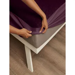 wakefit Maroon Terry Breathable Mattress Protector-picture-33