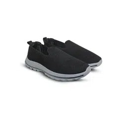 WALKLINE Unisex Black & Grey Synthetic Slip On Mid-Top Textured Mules-picture-24
