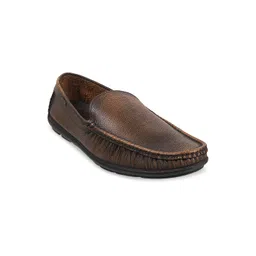 WALKWAY by Metro Men Brown Leather Loafers-picture-41