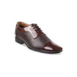 WALKWAY by Metro Men Brown Solid Formal Derbys-picture-32