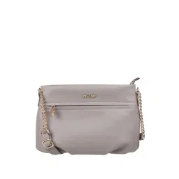 Walkway Beige Synthetic Solid Sling Handbag-picture-35