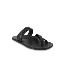 Walkway Men's Black Cross Strap Sandals-picture-42