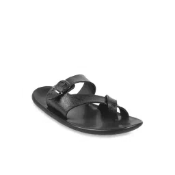 Walkway Men's Black Cross Strap Sandals-picture-48