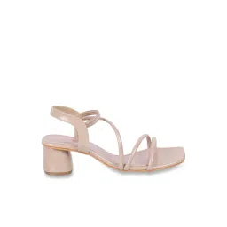 Walkway Women's Beige Ankle Strap Sandals-picture-40