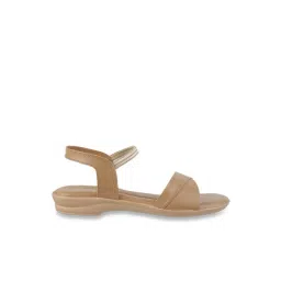 Walkway Women's Beige Ankle Strap Wedges-picture-35