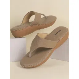 Walkway Women's Beige Thongs-picture-44