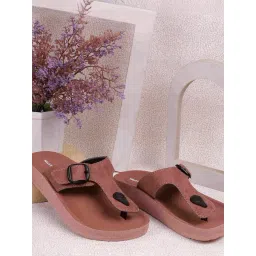 Walkway Women's Tan T-Strap Sandals-picture-42