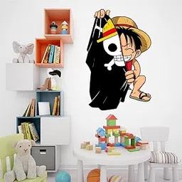 Wall Attraction™ One Piece Luffy Wall Stickers & Murals Size - 38x58cm MD219_S-picture-11