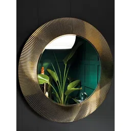Wall Of Dreams Transparent Textured Round Sun Wall Mirror-picture-33