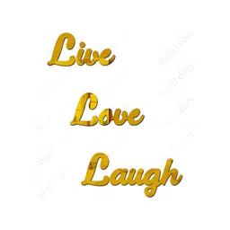 Wall1ders Gold Toned 3 Pieces Live Love Laugh Mirror Wall Stickers-picture-38