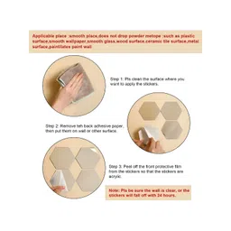 Wall1ders Silver 14 Pieces Acrylic Mirror Wall Stickers image 4