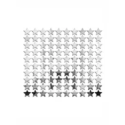 Wall1ders Silver Toned 100 Pieces Acrylic Star Shaped Mirror Wall Stickers-picture-28