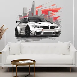 wallbiirds 60 cm Adorable BMW Car Wall Sticker Home Decoration Self Adhesive Sticker-picture-18